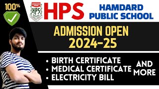 HPS CLASS 1 ADMISSION 202425  HAMDARD PUBLIC SCHOOL ADMISSION 202425 [upl. by Ahsyat]