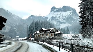 Switzerland 🇨🇭 driving through KANDERSTEG 🚗 [upl. by Nikki525]