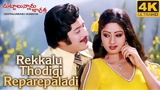 Rekkalu Thodigi Reparepaladi 4K Videosong Chuttalunnaru Jagratha Krishna Sridevi 4k remastered [upl. by Wendall]