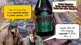 Courrier Napoleon Green Premium brandy from mansion house Is it better than other  తెలుగు Review [upl. by Aitekram864]