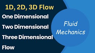 One Two Three Dimensional Flow  1D Flow  2D Flow  3D Flow [upl. by Dustan]