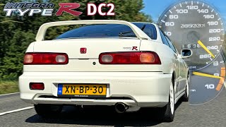 HONDA INTEGRA TYPE R DC2 9000RPM VTEC at TOP SPEED on AUTOBAHN [upl. by Noakes]