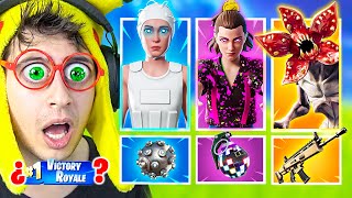 RANDOM STRANGER THINGS SKIN CHALLENGE en Fortnite OG Reto skin de jefe aleatoria [upl. by Elocon21]