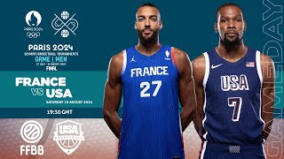 France vs USA Live score I FINAL Mens Olympic Basketball Paris 2024 [upl. by Nwahsauq350]