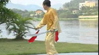 形意連環雙刀李宏Xing Yi Linking Double Broadswords [upl. by Idell]