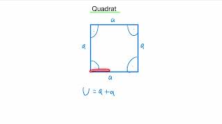 Quadrat  Eigenschaften Umfang Flächeninhalt [upl. by Arocahs]