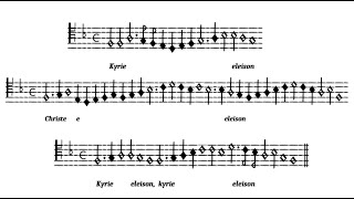 Canon with Diminutions upper fifth  Kyrie eleison Christe eleison Kyrie eleison IMPROVISATION [upl. by Rita644]