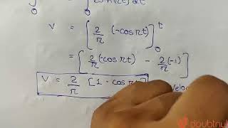 A particle moves along xaxis and its acceleration at any time t is a  2 sin pit where t is [upl. by Harlene]