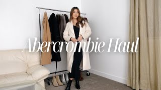 Fall Abercrombie amp Fitch Try on Haul Coats Jackets Dresses amp Sweaters  Discount Code [upl. by Aitan]