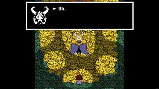 Undertale  ASGORE waters the flowers and is surprised by the Human Child Appearance [upl. by Deehahs]