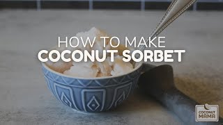 Coconut Sorbet Recipe Vegan [upl. by Artemas]