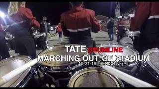 Awesome Drumline Marching Cadence Out of Stadium  102116 [upl. by Kylstra915]