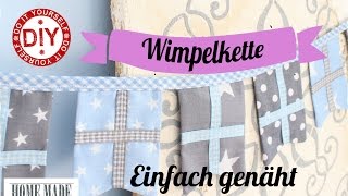 How To I Wimpelketten nähen toll Nähanfänger geeignet I Deko Inspirationen Selbstgemacht [upl. by Meehsar]