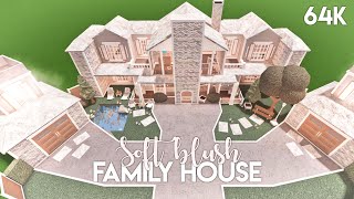 Soft Blush Family House  Bloxburg Build [upl. by Llecrep422]