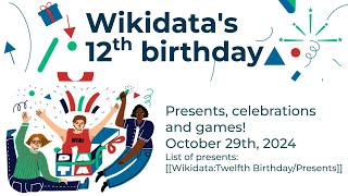 Wikidatas 12th birthday presents demos [upl. by Cowley]