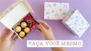 DIY  CAIXA DE PAPEL COM APENAS UMA FOLHA  COMO FAZER [upl. by Grosz]