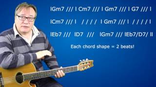 Drop Two Voicings Uncovered Lesson 11  How To Play A Minor Blues [upl. by Nob]