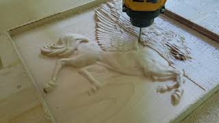 MPCNC Carving Pegasus Relief [upl. by Eelrehpotsirhc11]