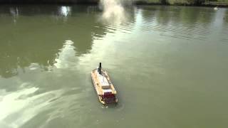 Le quotCherokeequot en manoeuvre  RC sternwheeler paddle boat  Atlantica Steam 2013 [upl. by Jennica]