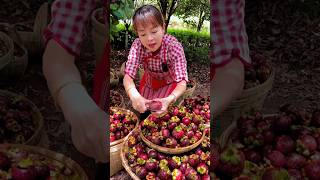 Enjoy Delicious Juicy Mangosteen Fruit  Amazing Mangosteen Fruit shorts youtubeshorts [upl. by Solram607]