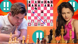 Perfect chess game 156 Magnus Carlsen vs Alexandra Kosteniuk [upl. by Hauser]