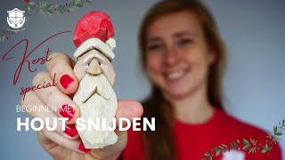 Kerstboom decoratie houtsnijden  Kerstman  Whittling  Online Creamarkt [upl. by Yzzo]