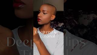 Deep red lippy tut for yalmakeuptutorial redlipstick liptutorial makeuplover makeupinfluencer [upl. by Enirroc]