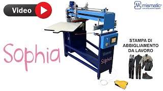 SOPHIA  Macchina Serigrafica Automatica per Magliette stampa di abbigliamento da lavoro [upl. by Fiedler]