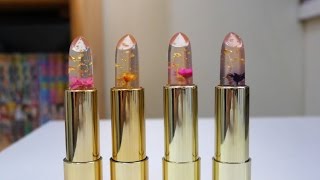 JELLY FLOWER LIPSTICK REVIEW  SWATCHES  POPOs MACUP [upl. by Lihp]