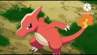 ASH Charmander evolves into charmeleon and to charizard full video [upl. by Emiolhs]