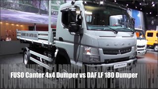 FUSO Canter 4x4 Dumper 2015 vs DAF LF 180 Dumper 2015 [upl. by Erapsag]