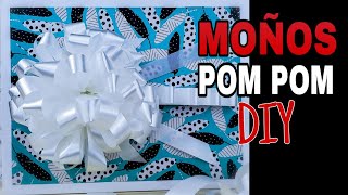 Moños Pom Pom para Regalos Elegantes y Glamorosos  Moños Puffy DIY Super Facil de Elaborar [upl. by Acinorahs435]