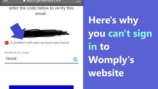 Womply quotA problem with your account foundquot  whats this and what is verification code [upl. by Clayton]