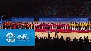 Netball Final Malaysia vs Singapore Victory Ceremony  28th SEA Games Singapore 2015 [upl. by Norraa]