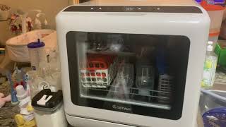 Review COSTWAY Portable Countertop Dishwasher with 5Liter Builtin Water Tank 5 Washing Programs [upl. by Luhem]