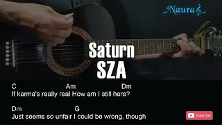 SZA  Saturn Guitar Chords Lyrics [upl. by Yelahc948]