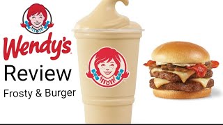 Wendys Salted Caramel Frosty amp Mushroom Bacon Cheeseburger Review [upl. by Initirb534]