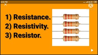 difference between resistance and resistivity class 10th [upl. by Nwahs]