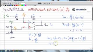 ElectroTutorial 441 Amplificador Restador 52  OpAmp [upl. by Asiram]