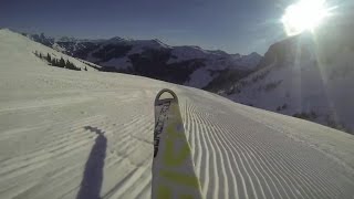 Kamerafahrt Seekarpiste im Skigebiet Saalbach Hinterglemm Leogang Fieberbrunn [upl. by Dorcea]