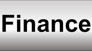 How to Pronounce Finance [upl. by Negam]