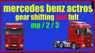 mercedes benz actros truck gear shifting [upl. by Hgielrac]