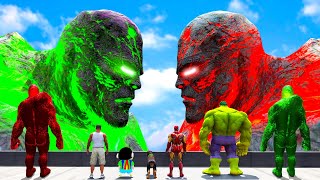 GTA 5  GTA5 BUT WHATEVER JUNIOR TITAN LAVA GOD VS GREEN GOD SHINCHAN DRAWS COMES TO REAL LIFE [upl. by Hoy808]