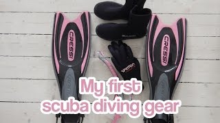 Unboxing my first scuba diving gear  Cressi Bare Spetton  22 [upl. by Alaster]