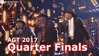 The Masqueraders Im Just An Average Guy w Judges Comments Quarter Finals AGT t 2017 Live Round 2 [upl. by Snah668]