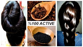 Mix BLACK SEED amp CLOVE and your hair amp baldness will grow 3 times unstoppable faster Hair care tips [upl. by Ynattir544]