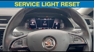 2019 on Skoda Superb service light reset oil amp inspection [upl. by Nylrehs199]