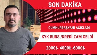 SON DAKİKA KYK BURS VE KYK KREDİYE ZAM GELDİ KYK BURS MİKTARI 2024  2000₺ 4000₺ 6000₺ [upl. by Ulphi]