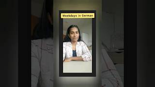 How to say the days of the week in German  german easygerman shortsvideo [upl. by Jacenta]