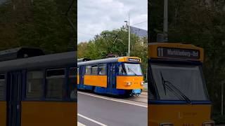 Tatra T4D tram in Leipzig Germany 🇩🇪 [upl. by Ahsertal242]